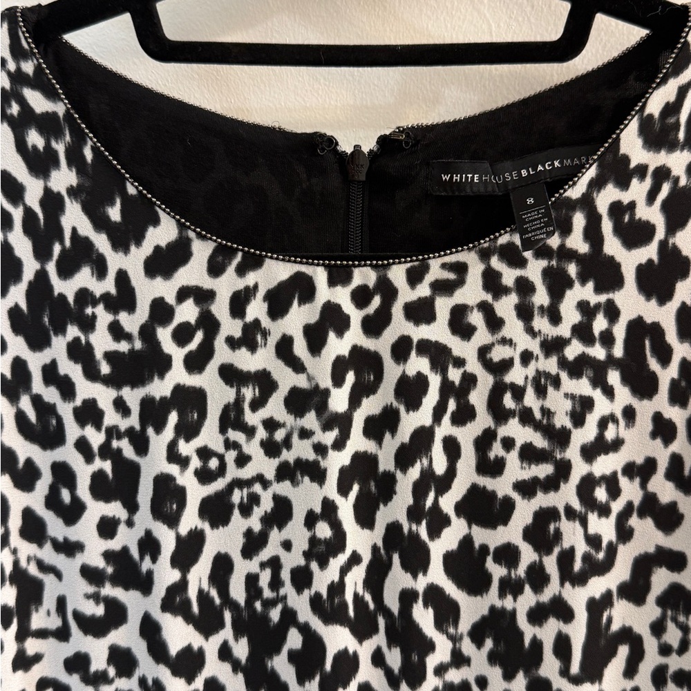 White House Black Market Leopard High-Low Dress 8 - Picture 7 of 13